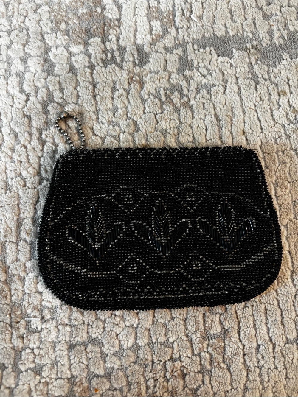 Vintage Black Beaded wallet